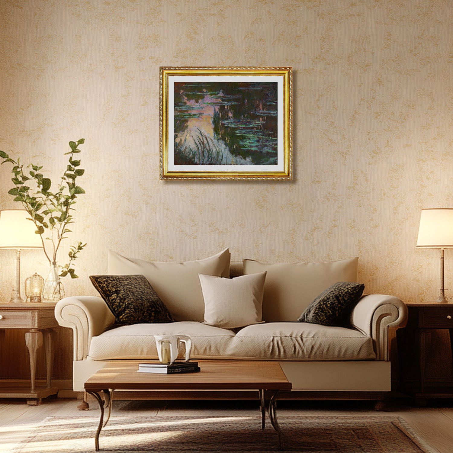 Claude Monet Wall Art Water Lilies Poster Framed