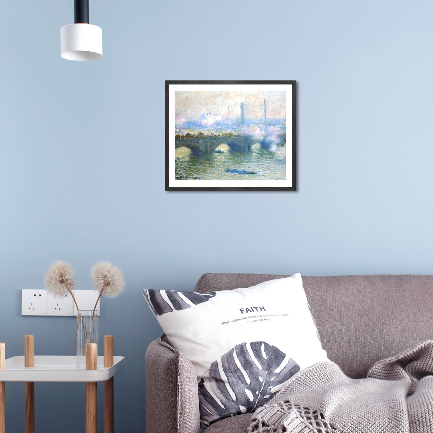 Claude Monet Wall Art Waterloo Bridge London Poster Framed
