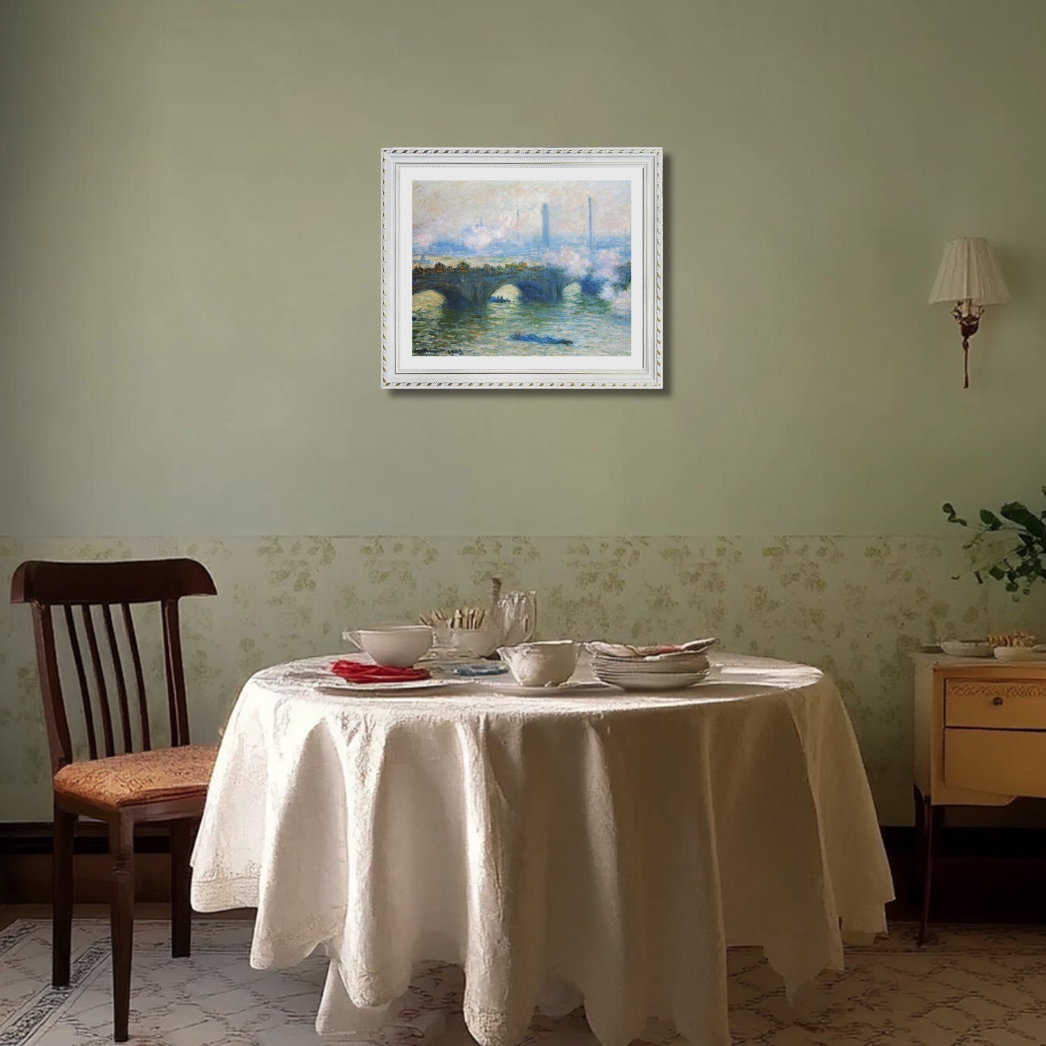 Claude Monet Wall Art Waterloo Bridge London Poster Framed